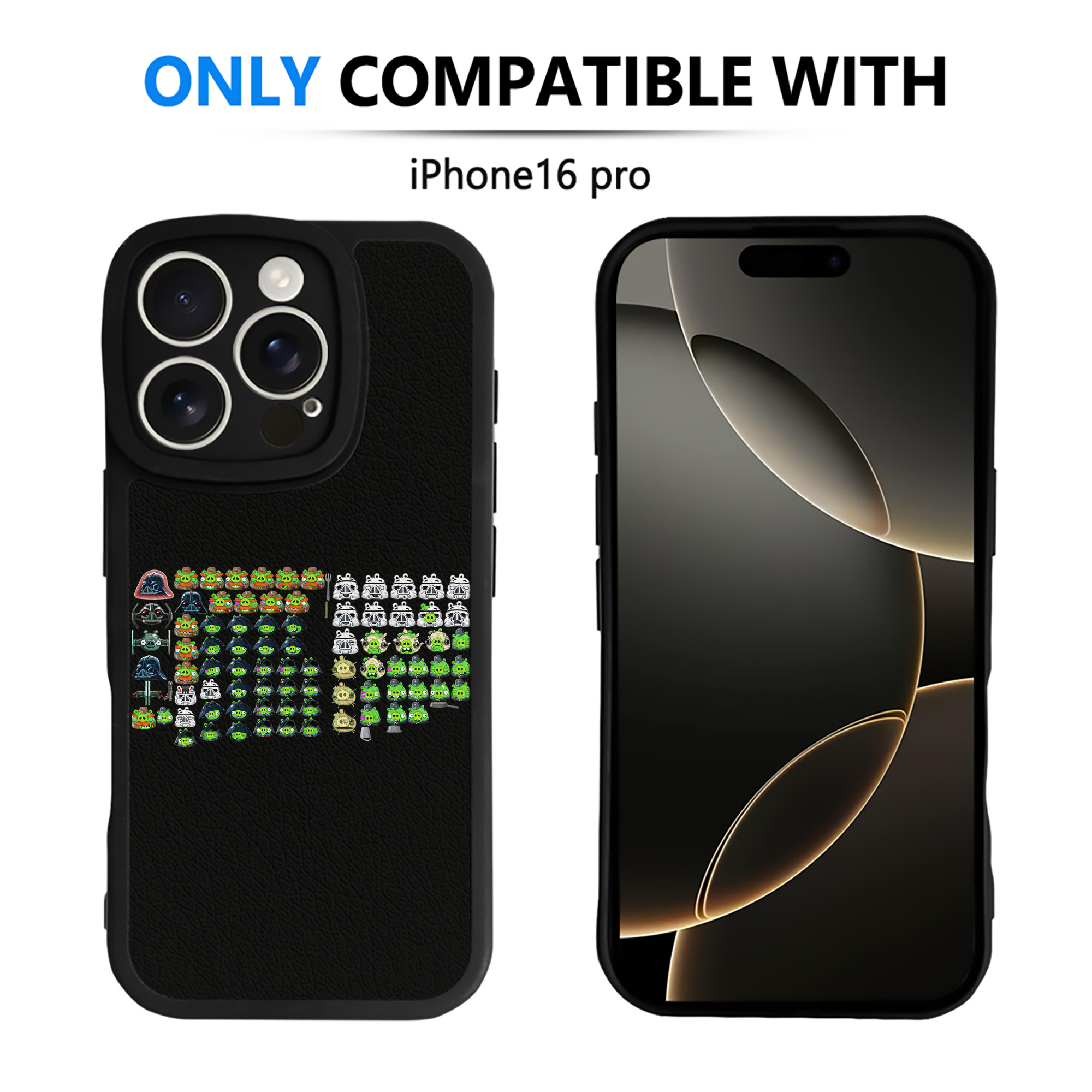 （画像用） Angry Birds アングリーバード 【iPhone 16シリーズ対応】シリコンスマホケース（レザー調） 材質：シリコン